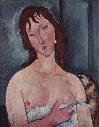 Amedeo Modigliani Junge Frau oil